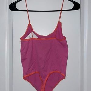 FOREVER 21 | neon pink and orange coral one piece